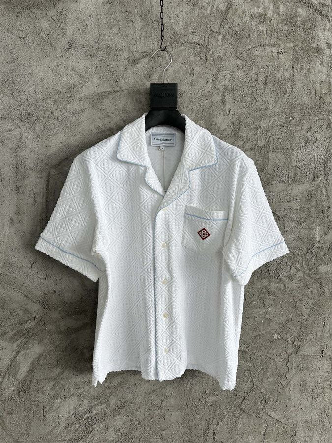 Casablanca Crochet Knit Half Sleeve Shirt
