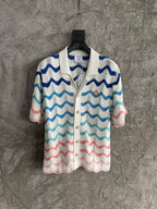 Casablanca Crochet Knit Half Sleeve Shirt