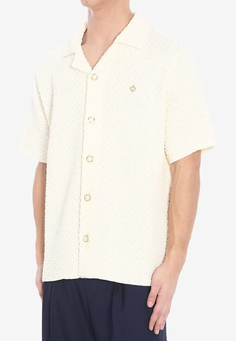 Casablanca Crochet Knit Half Sleeve Shirt