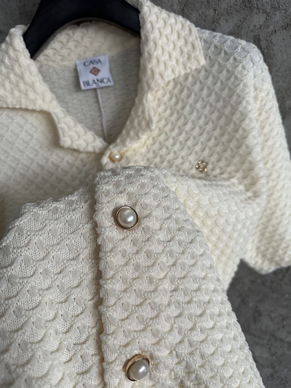 Casablanca Crochet Knit Half Sleeve Shirt