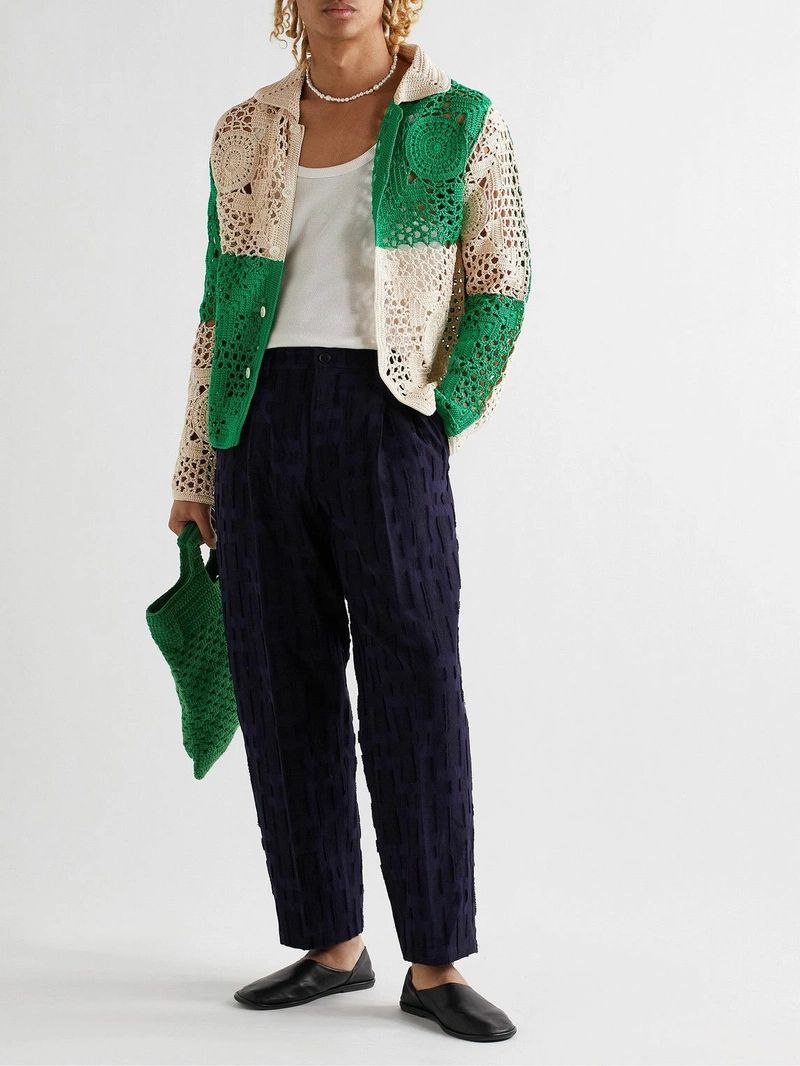 Bode Duotone Crochet Overshirt