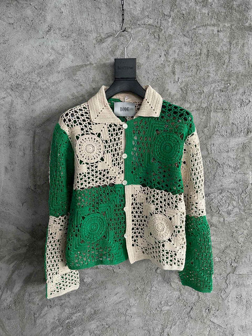Bode Duotone Crochet Overshirt