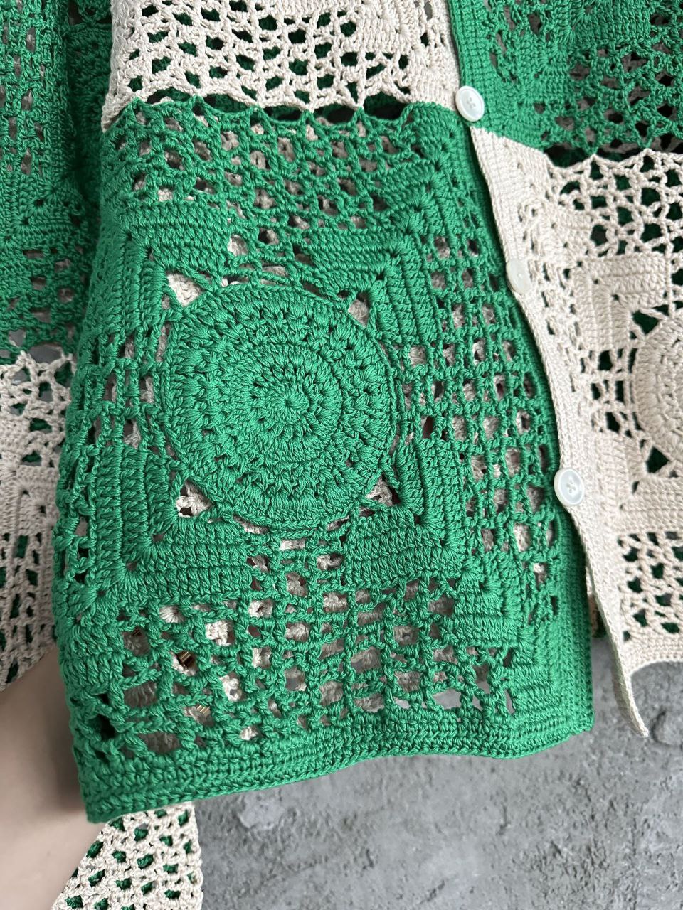 Bode Duotone Crochet Overshirt