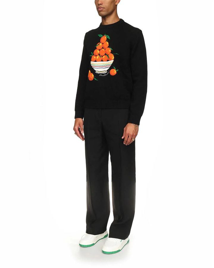 Casablanca Pyramide d'Oranges Intarsia Knit Sweater