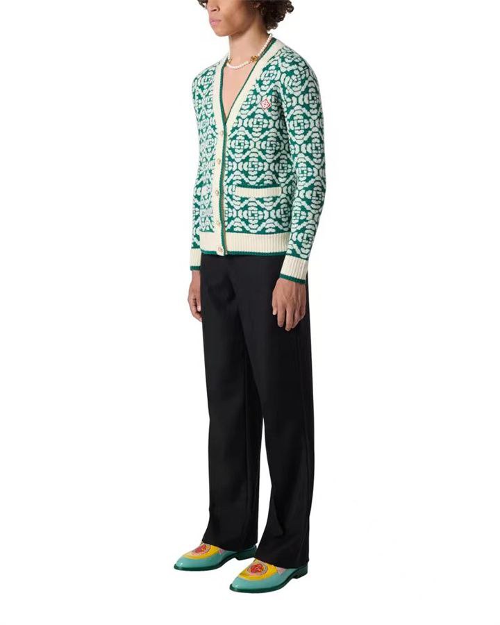 Casablanca Jacquard Cardigan