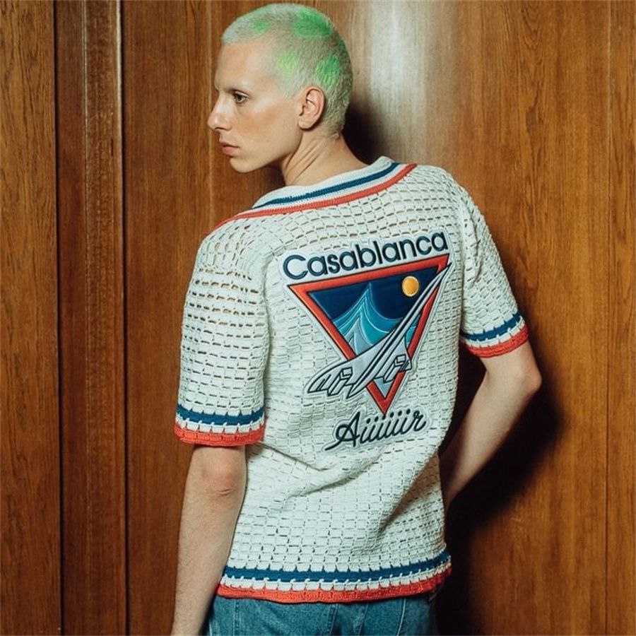 Casablanca Aiiiiir Crochet Knit Shirt