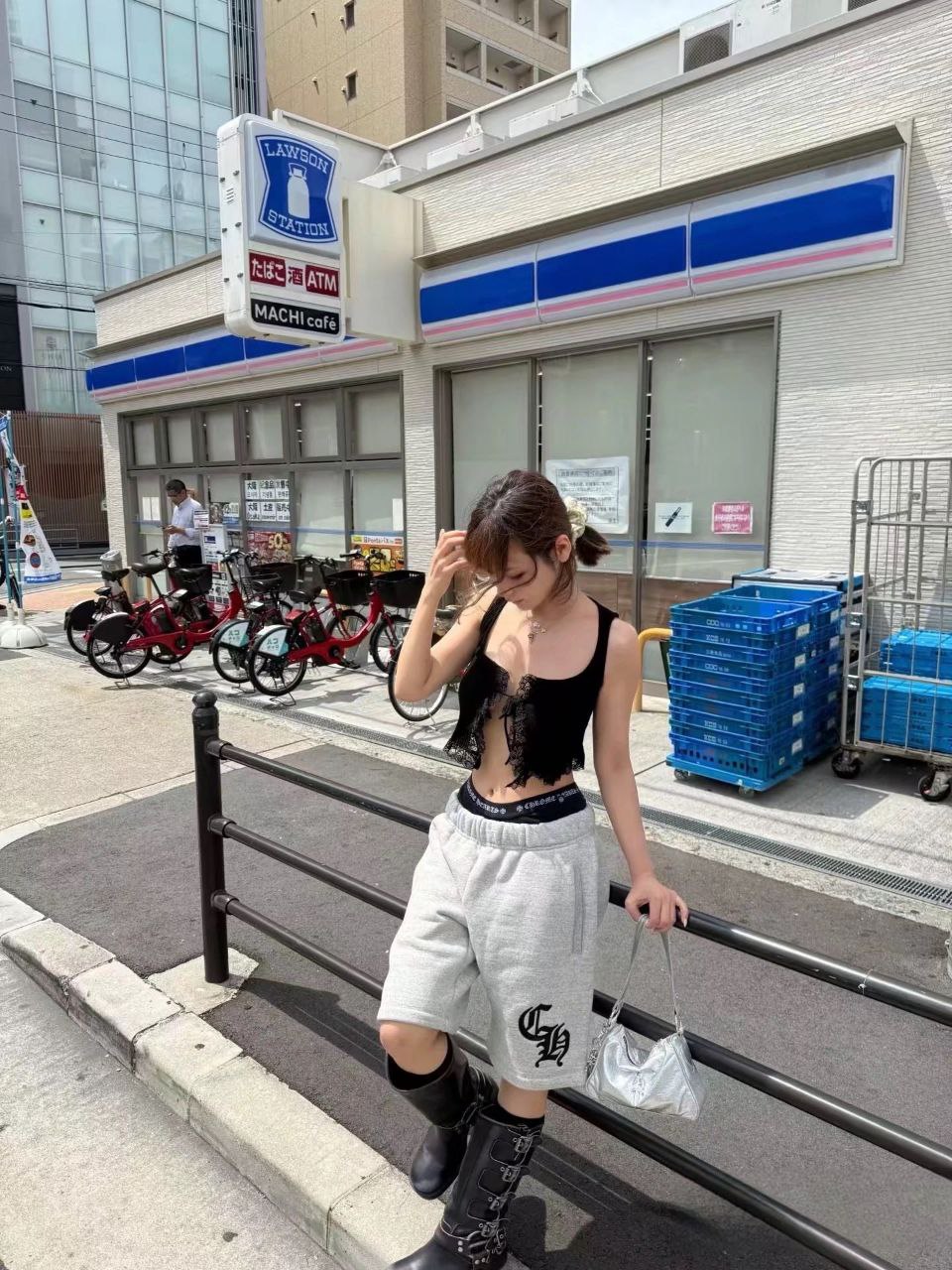 Chrome Hearts Grey Shorts