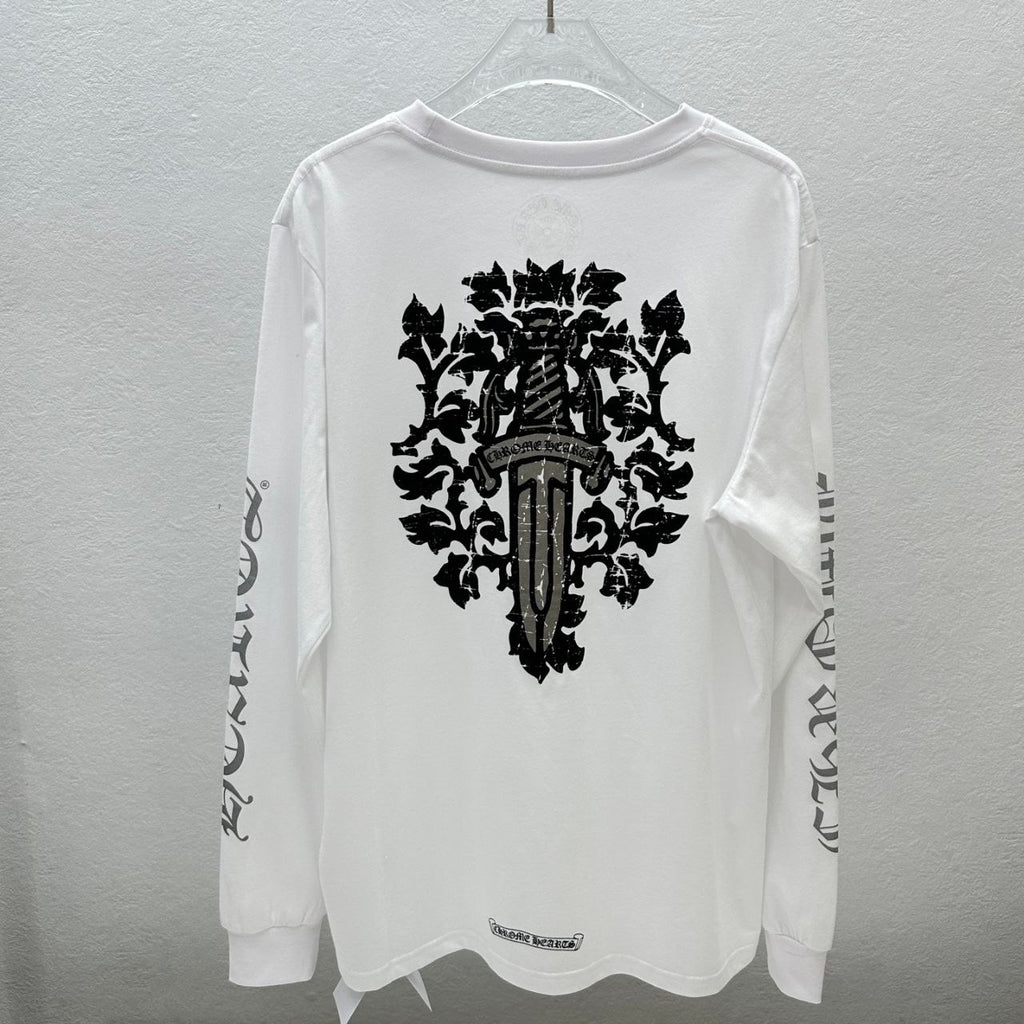 Chrome Hearts Vine Dagger Long Sleeve T-Shirt