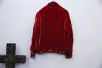 Chrome Hearts Quilted Red Velvet Jacket