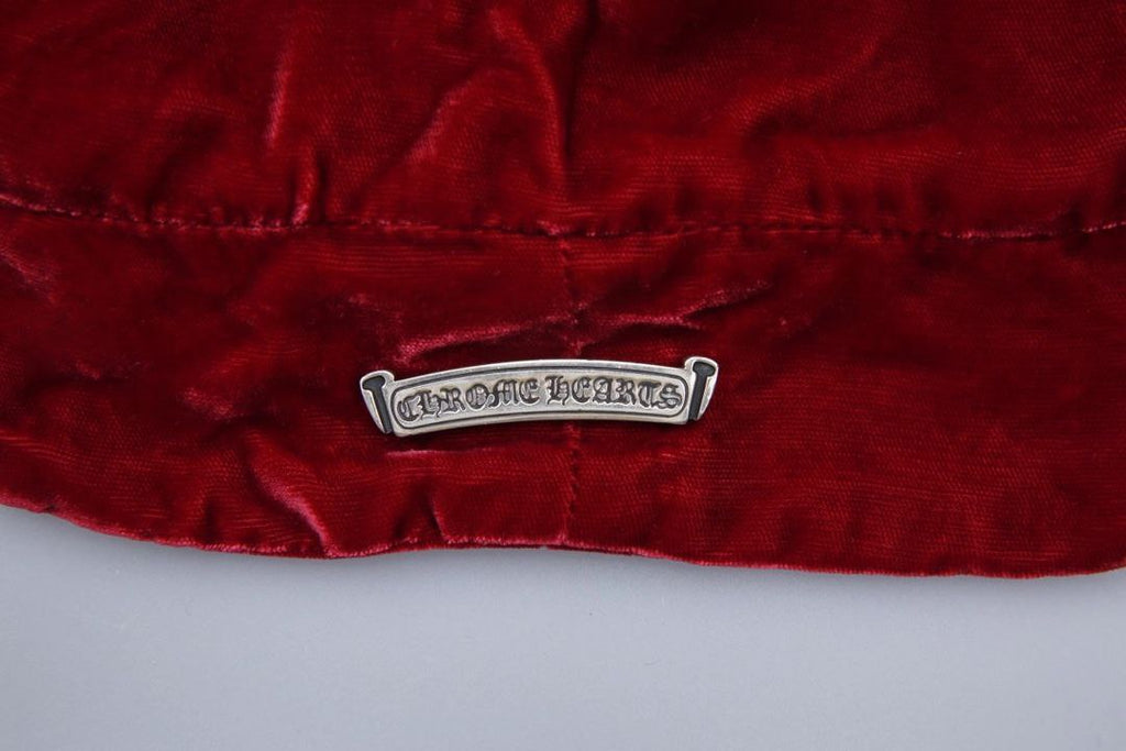 Chrome Hearts Quilted Red Velvet Jacket