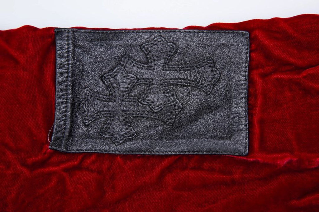 Chrome Hearts Quilted Red Velvet Jacket