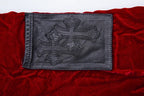 Chrome Hearts Quilted Red Velvet Jacket