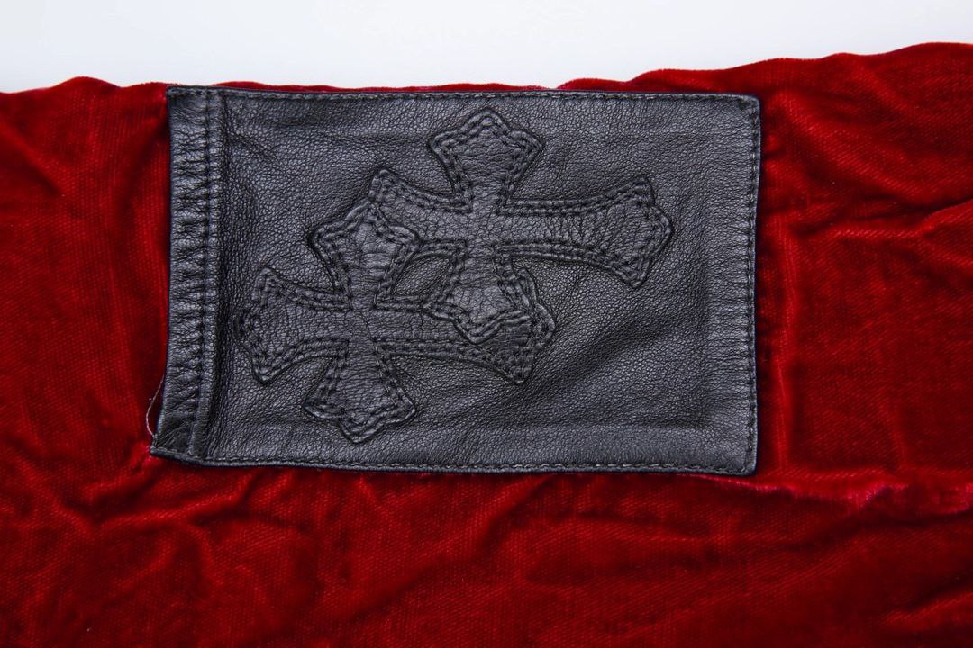 Chrome Hearts Quilted Red Velvet Jacket