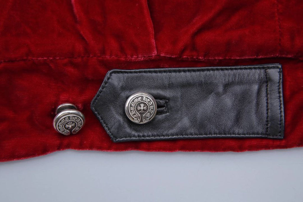 Chrome Hearts Quilted Red Velvet Jacket