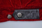 Chrome Hearts Quilted Red Velvet Jacket