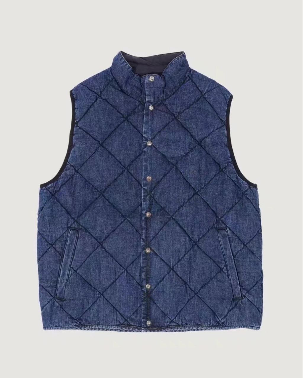 Chrome Hearts Quilted Denim Vest