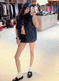 Chrome Hearts Quilted Denim Vest