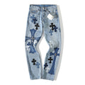 Chrome Hearts x Levi’s Jeans (Silver Cross & Leather Patchwork)