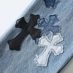 Chrome Hearts x Levi’s Jeans (Silver Cross & Leather Patchwork)