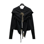 Rick Owens DRKSHDW Irregularly Cut Hooded Coat
