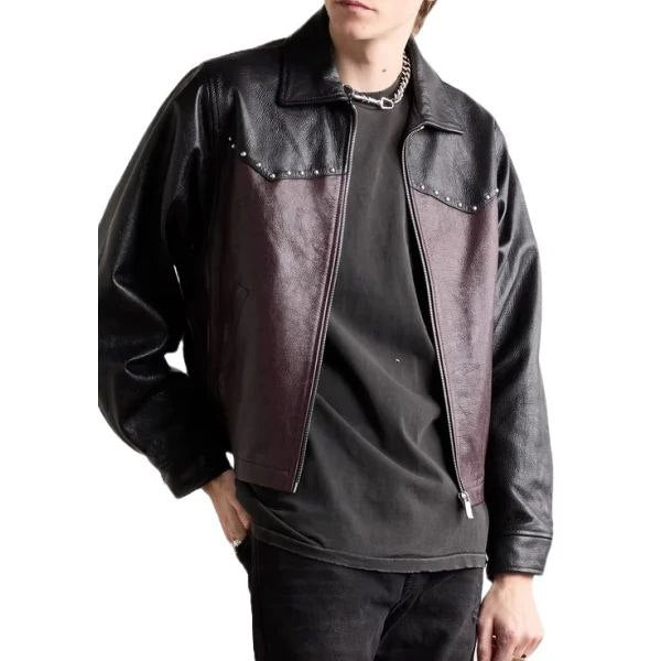 ERD Two Tone Western Leather Jacket
