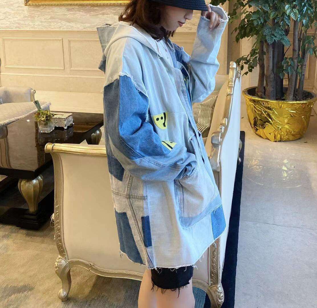 Kapital Kountry Reconstructed Denim Smiley Baha Hoodie