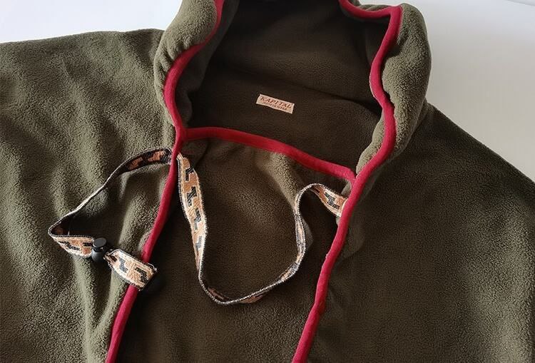 Kapital Fleece Reverse Zip-Up Jacket