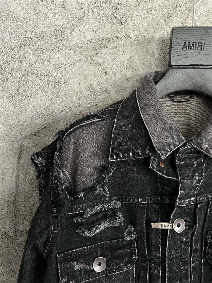 Maison Mihara Yasuhiro 24FW Destroyed Denim Jacket