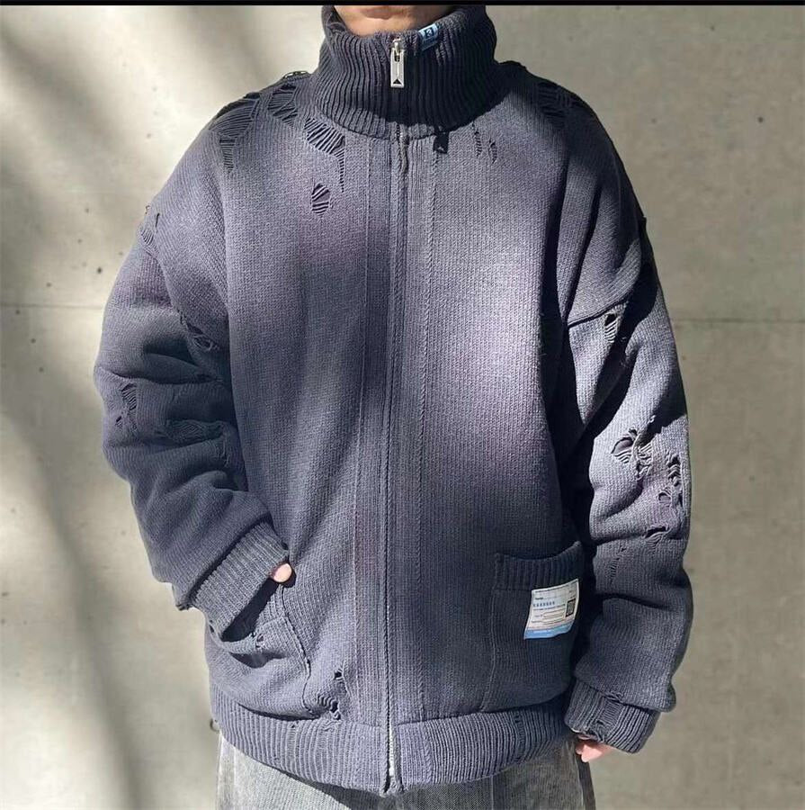 Maison Mihara Yasuhiro Padded Zip-Up Cardigan