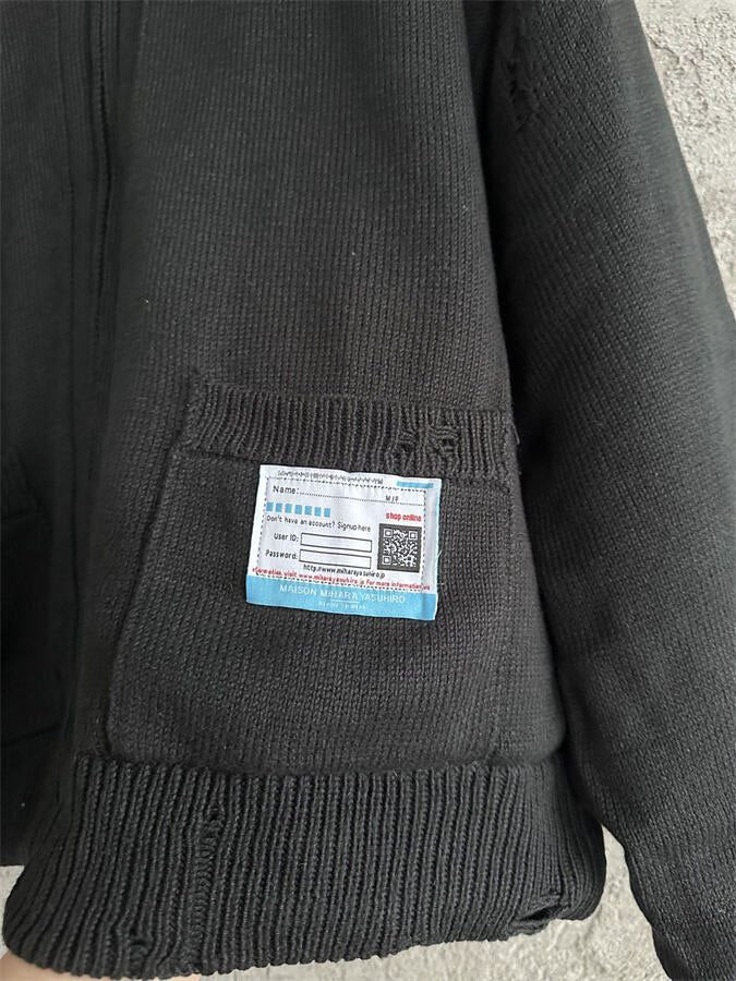Maison Mihara Yasuhiro Padded Zip-Up Cardigan