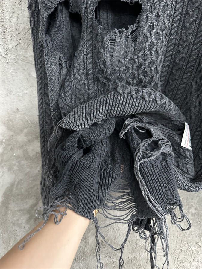 Maison Mihara Yasuhiro Destroyed Turtleneck Sweater