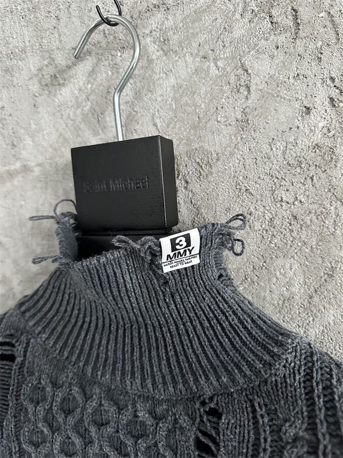 Maison Mihara Yasuhiro Destroyed Turtleneck Sweater