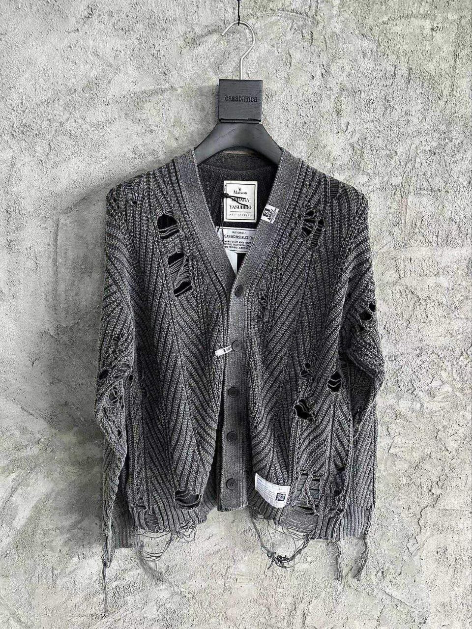 Maison Mihara Yasuhiro Destroyed Cardigan