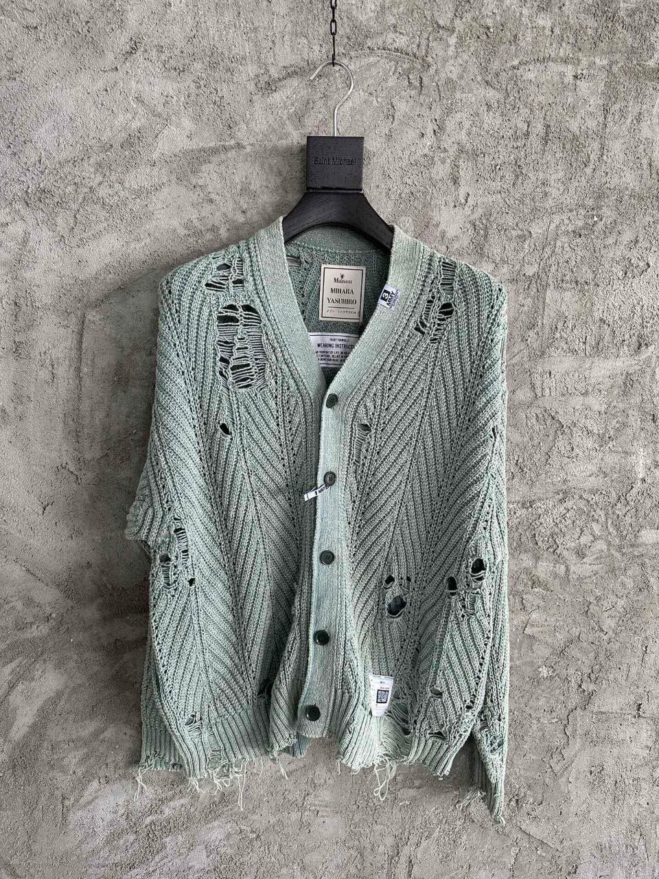 Maison Mihara Yasuhiro Destroyed Cardigan