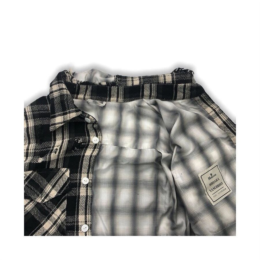 Maison Mihara Yasuhiro Plaid Flannel Shirt