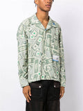 Maison Mihara Yasuhiro Rayon Cotton Blend Dollar Bill Shirt