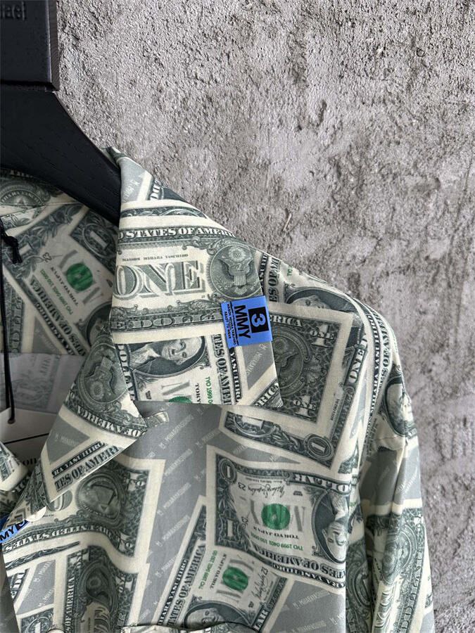 Maison Mihara Yasuhiro Rayon Cotton Blend Dollar Bill Shirt