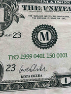 Maison Mihara Yasuhiro Dollar Bill Scarf