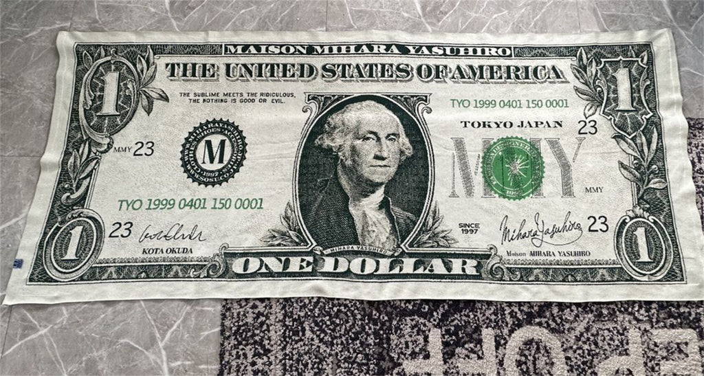 Maison Mihara Yasuhiro Dollar Bill Scarf