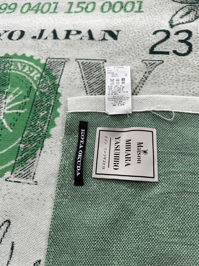 Maison Mihara Yasuhiro Dollar Bill Scarf