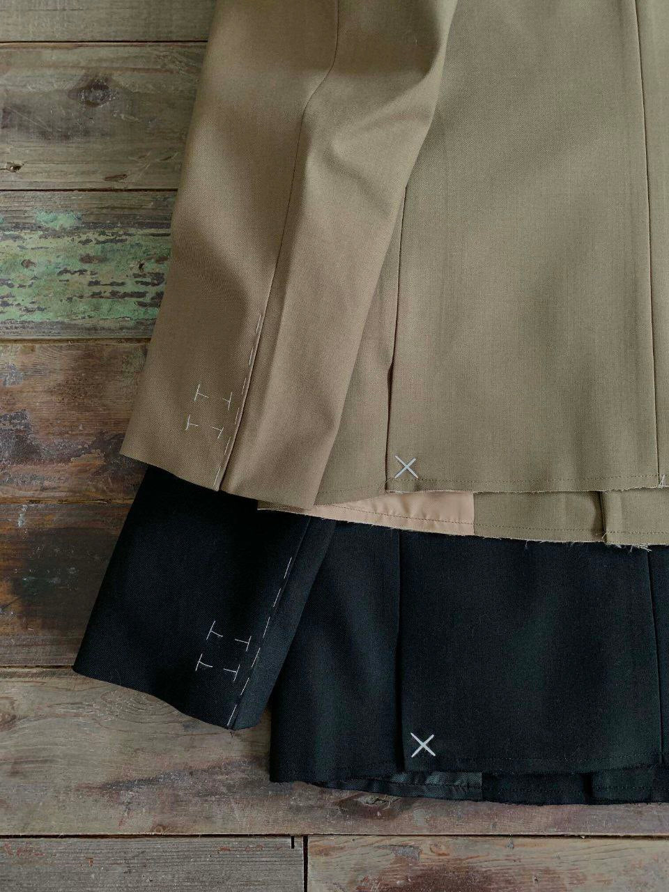 Maison Margiela Collarless Single-Breasted Wool Blazer