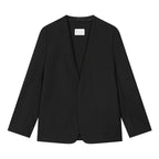 Maison Margiela Collarless Poplin Wool Jacket