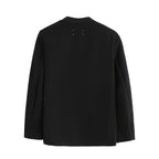 Maison Margiela Collarless Poplin Wool Jacket
