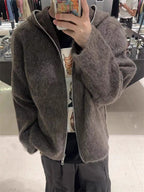 Our Legacy Mohair Zip-Up Hoodie