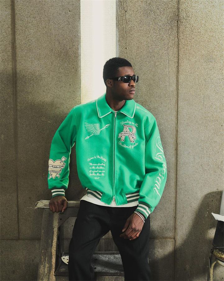 Represent Zip-Up Bomber Jacket
