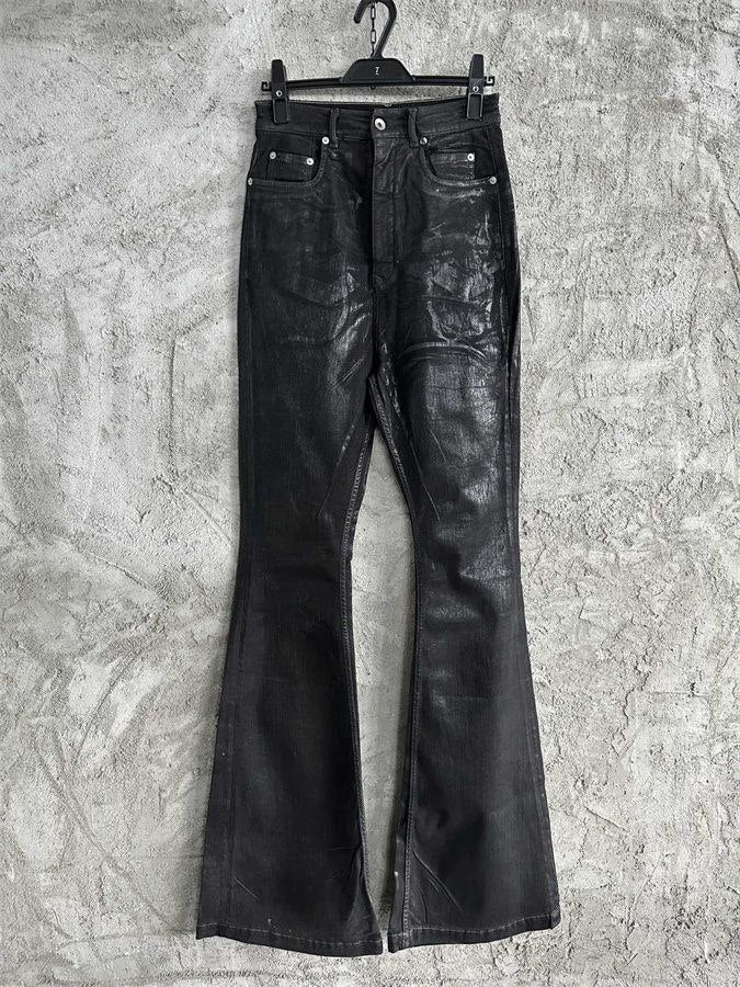 Rick Owens DRKSHDW Waxed Bolan Bootcut Jeans