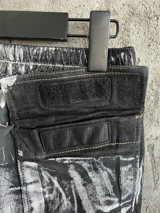 Rick Owens DRKSHDW Black & White Creatch Cargo Pants