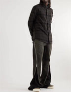 Rick Owens Bolan Zip-Detailed Flared Jeans