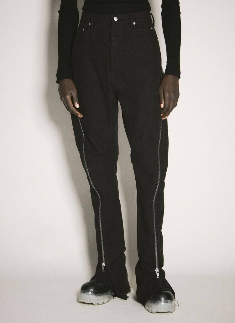 Rick Owens DRKSHDW Bolan Banana Black Denim Pants