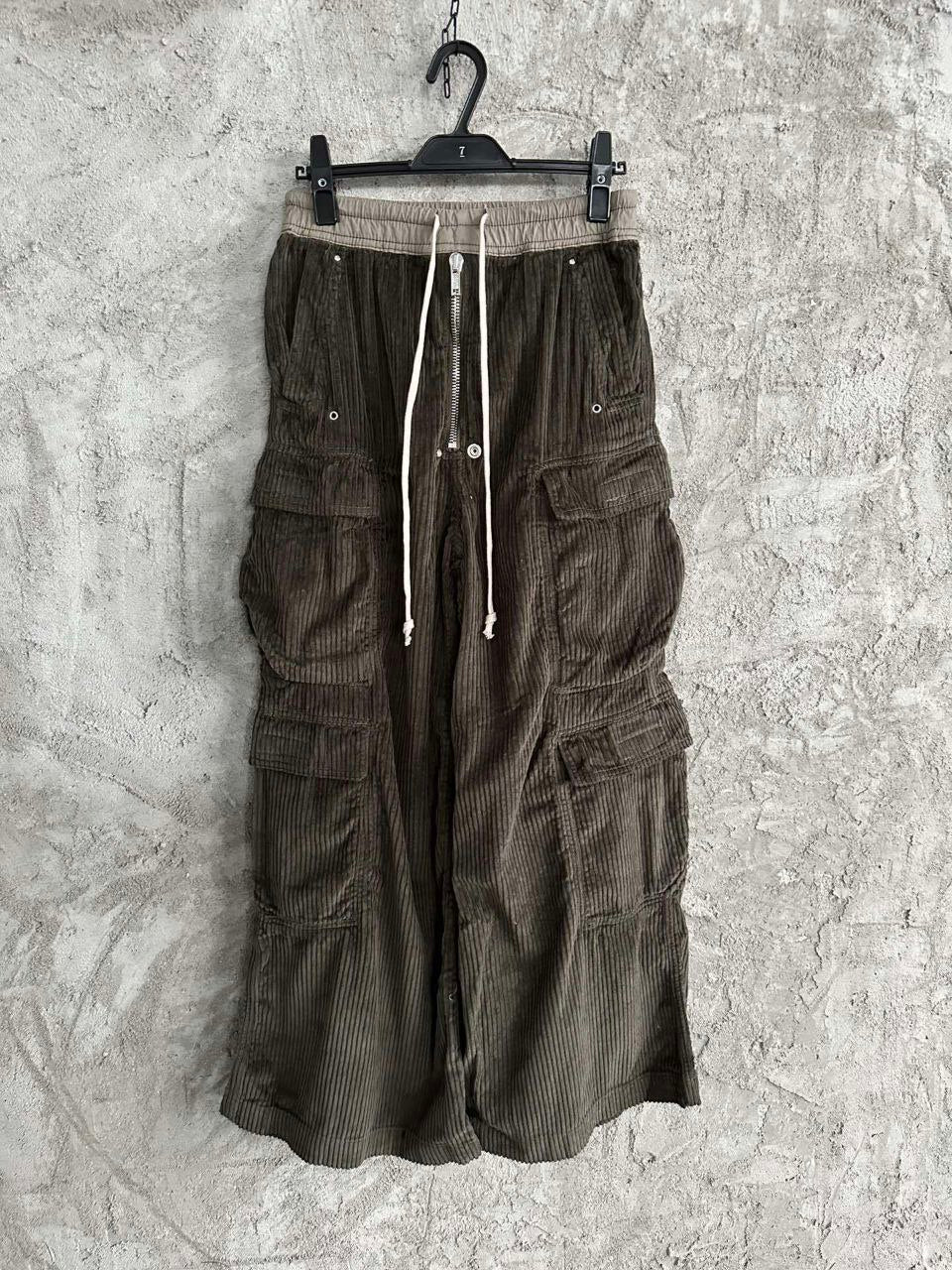 Rick Owens Corduroy Wide Cargo Pants